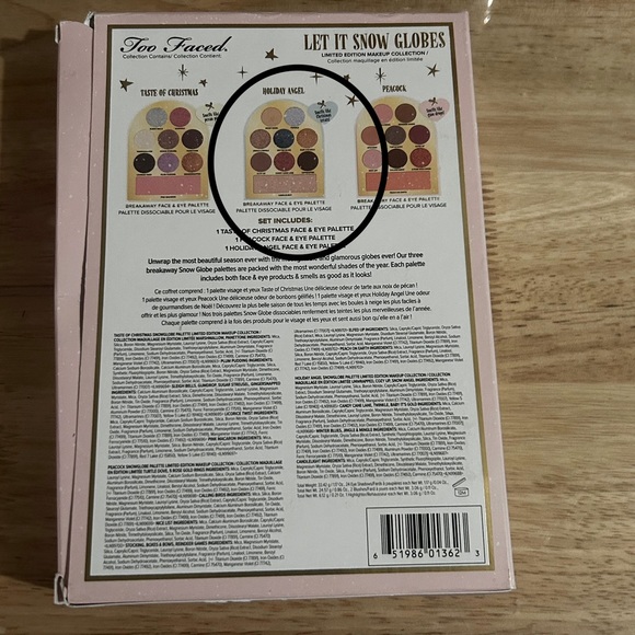 NWT TOO FACED Snow Globes ‘HOLIDAY ANGEL’ Eye & Face Palette - Picture 7 of 9